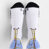 GIRAFFE & HONEYBEE TEA von Jeff Willis Socken (Oben)