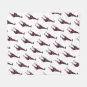 Giraffe Hot Pink und Black Silhouette Fleecedecke (Vorderseite (Horizontal))