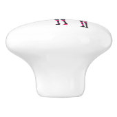 Giraffe Hot Pink und Black Silhouette Keramikknauf (Seitenansicht)