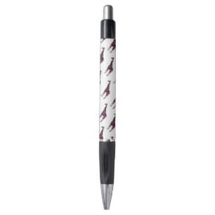 Giraffe Hot Pink und Black Silhouette Kugelschreiber
