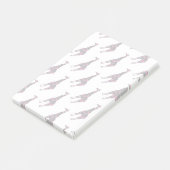 Giraffe Hot Pink und Schwarze Silhouette Post-it Klebezettel (angewinkelt)