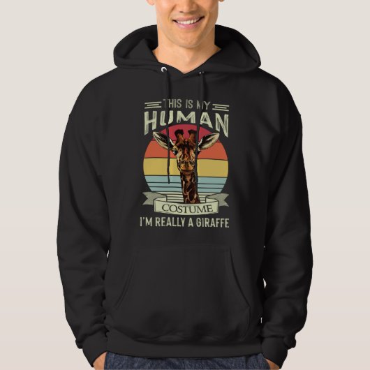 Giraffe Human costume Giraffes Retro Africa Hoodie (Vorderseite)