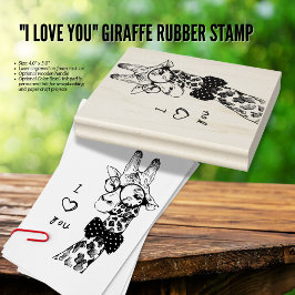 Giraffe I Liebe You Rubber Briefmarke Gummistempel