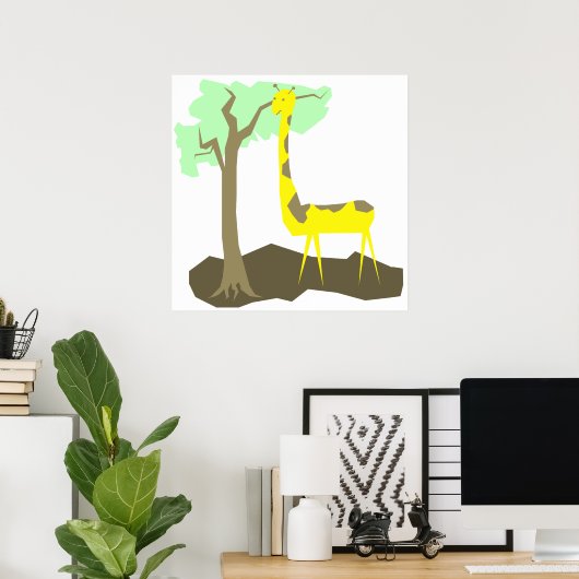 Giraffe Illustration Poster (Heimbüro)