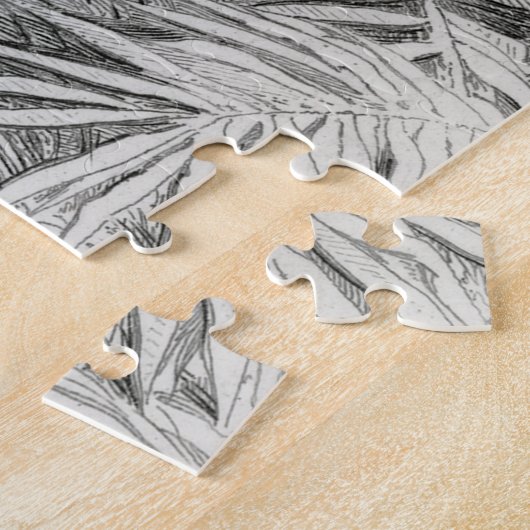 Giraffe Illustration Vintage Kunstdrucke Puzzle (Seite)