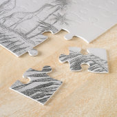 Giraffe Illustration Vintage Kunstdrucke Puzzle (Seite)