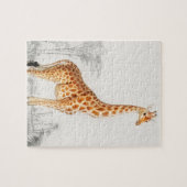 Giraffe Illustration Vintage Kunstdrucke Puzzle (Horizontal)