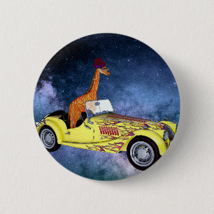 Giraffe im Abzeichen Button