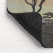 Giraffe im afrikanischen Sonnenuntergang Mousepad (Ecke)