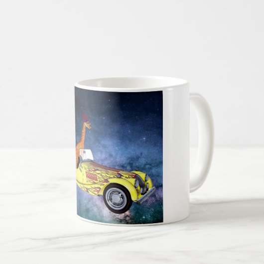 Giraffe im All Kaffeetasse (VorderseiteRechts)