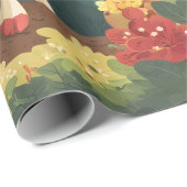 Giraffe im Dschungel mit Kuchen | Schleifpapier Geschenkpapier (Rolleneckpunkt)