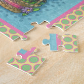 GIRAFFE IM FRÜHJAHRE OSTERBONNET, EGG BASKET PUZZL PUZZLE (Seite)