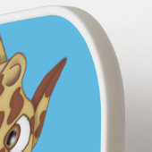 Giraffe im Gras mit Sternen Pickleball Schläger (Linke Seite)