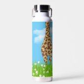 Giraffe im Gras Trinkflasche (Vorne)
