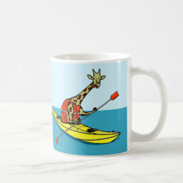 Giraffe im Kajak Kaffeetasse
