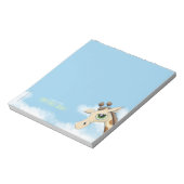 Giraffe im kleinen Notepad für Wolken personalisie Notizblock (Rotiert)
