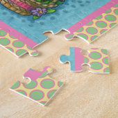 GIRAFFE IM NIEDLICHEN FRÜHJAHRESBONNET, EGG BASKET PUZZLE (Seite)
