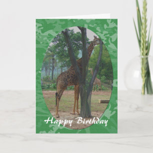 Giraffe im Rahmen Happy Birthday-Karte Karte