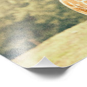 Giraffe im Regen Fotodruck (Ecke)