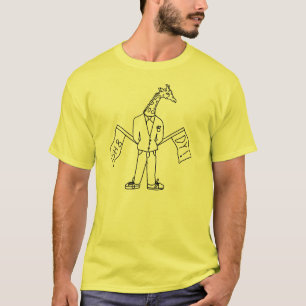 Giraffe im Smoking T-Shirt