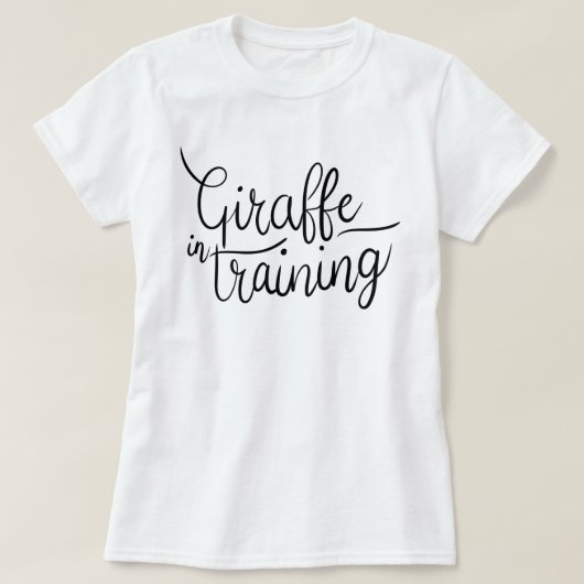 Giraffe im T - Shirt Training (Design vorne)