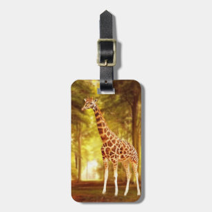 Giraffe im Wald Gepäckanhänger