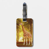 Giraffe im Wald Gepäckanhänger (Rückseite vertikal)