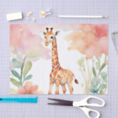 Giraffe im Wasserfarbenfeld von Blume Seidenpapier (Handwerk)