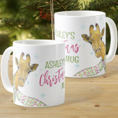 Giraffe im Weihnachtsschal Niedlicher Winter Tierk Kaffeetasse
