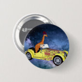 Giraffe im Weltraum Abzeichen Button (Vorne & Hinten)