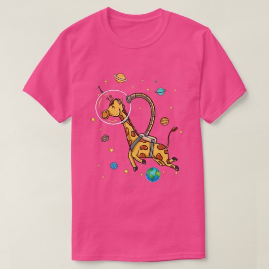 Giraffe im Weltraum Giraffe Lover T-Shirt (Design vorne)