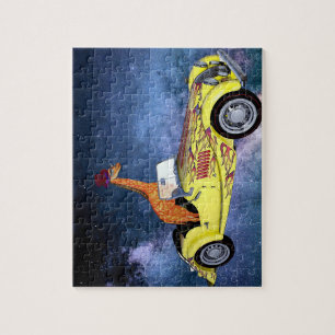 Giraffe im Weltraumpuzzle Puzzle