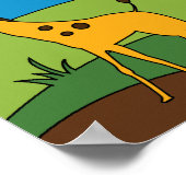 Giraffe im Wild Kids Room Decor Tierposter Poster (Ecke)