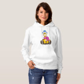 Giraffe im Winter mit Scarf & Hat Hoodie (Vorne ganz)