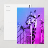 Giraffe im Zoon Postkarte (Vorne/Hinten)