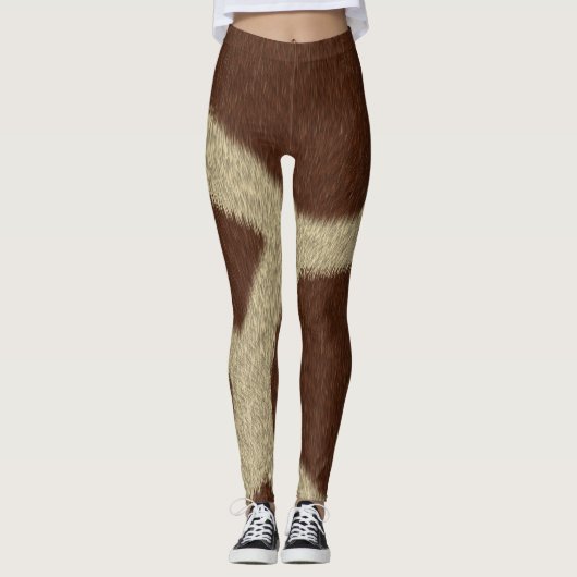 Giraffe Imitats für gedruckte Leggings (Vorderseite)
