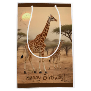 Giraffe in Afrika Mittlere Geschenktüte