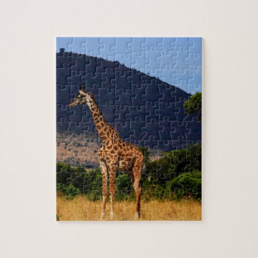 Giraffe in Afrika Puzzle (Vertikal)