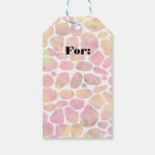 Giraffe in Aquarell Geburtstagsparty Geschenkanhänger (Rückseite)