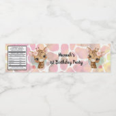Giraffe in Aquarellfarbe Wasserflaschenetikett (Einzelnes Label)