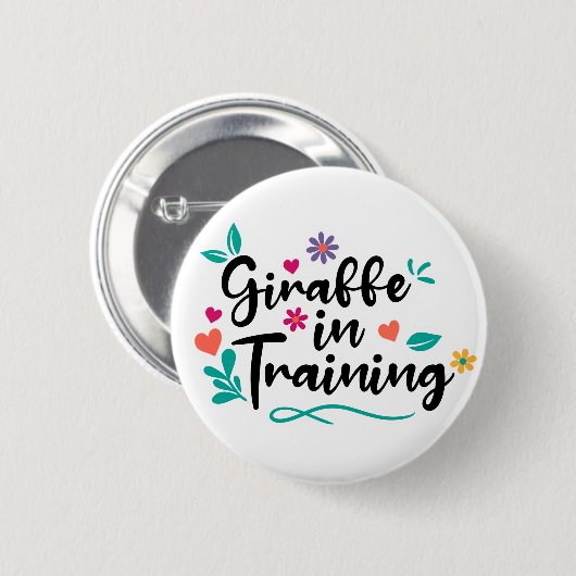 "Giraffe in Ausbildung" V1 Button (Vorne & Hinten)