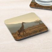 Giraffe in der Savannah Getränkeuntersetzer (Linke Seite)