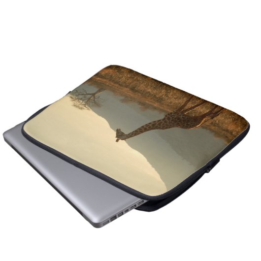 Giraffe in der Savannah Laptopschutzhülle (Vorne Knopf)