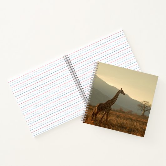 Giraffe in der Savannah Notizblock (Innenseite)
