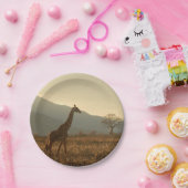 Giraffe in der Savannah Pappteller (Party)