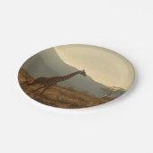 Giraffe in der Savannah Pappteller (Schrägansicht)