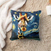 Giraffe in der Sternennacht Kissen (Decke)