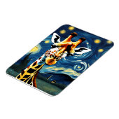 Giraffe in der Sternennacht Magnet (Linke Seite)