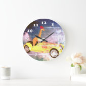 Giraffe in der Uhr der Weltraumwand (Zuhause)