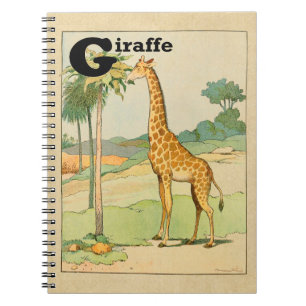 Giraffe in der Wüste Notizblock